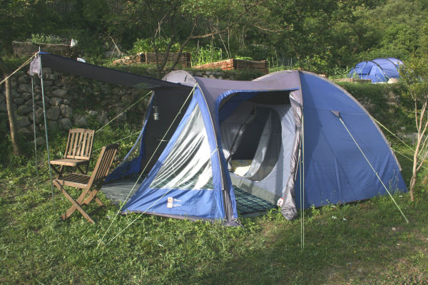 Cypress Lodge - €20 per person per night2-4 person tent with single sleeping area that can be divided into two compartments. Head height entrance lobby, side entrance and canopy porch opening. Curtained windows, storage pockets. Foam mattresses and bedding included.